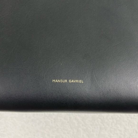 Mansur Gavriel Black RED Flamma Interior Lining Vegetable Tanned Leather Sun Bag - Picture 3 of 12